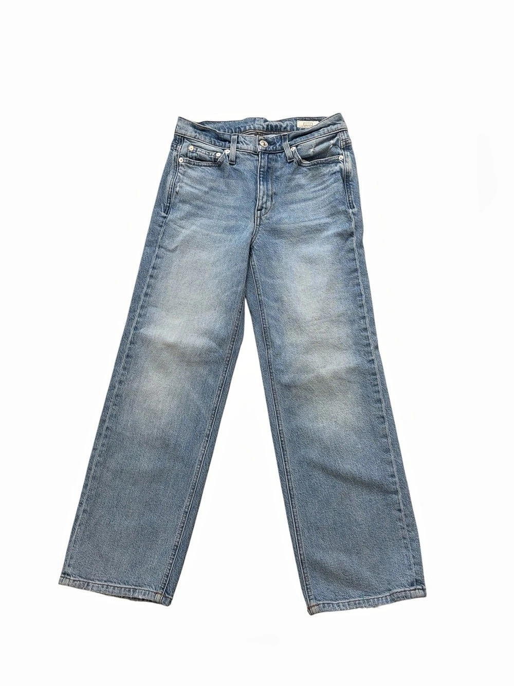 AYR The Easy Straight Leg Jeans in Blue Waist 25